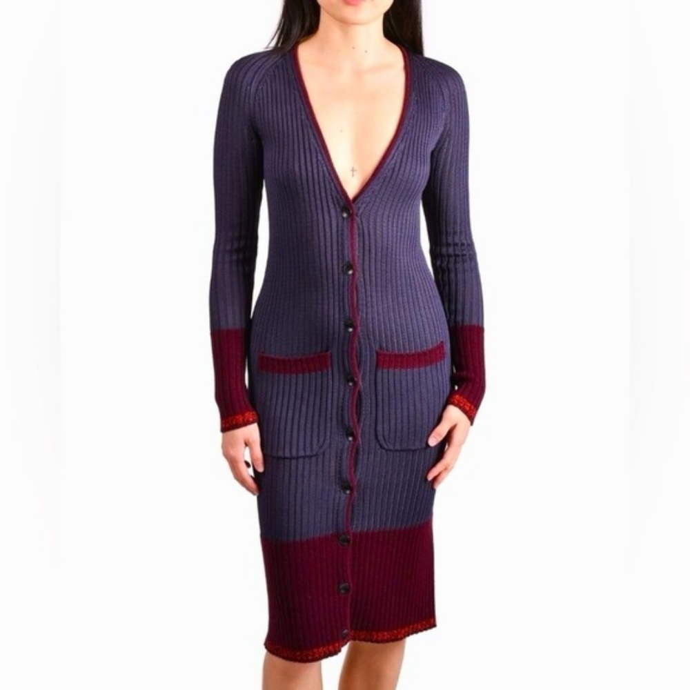 Rag & Bone Wool Ribbed Knit Duster Sweater Cardigan